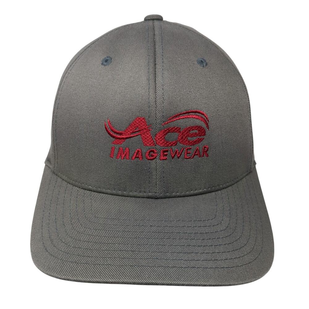 Ace Imagewear Fitted Baseball Hat Gray One Size Flexfit Port Authority